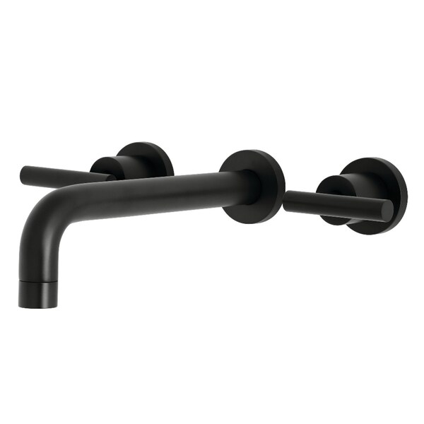 Roman Tub Faucet, Matte Black, Wall Mount